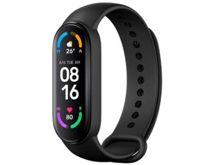 Pulseira Inteligente IWEAR Sm6 Rastreador de Fitness Ip67 com Monitor de Rh e Pressão Arterial / Social / Sono Preto