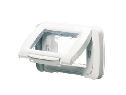 Placa Estanque para 3 Módulos Branco Nuvem Top System GEWISS