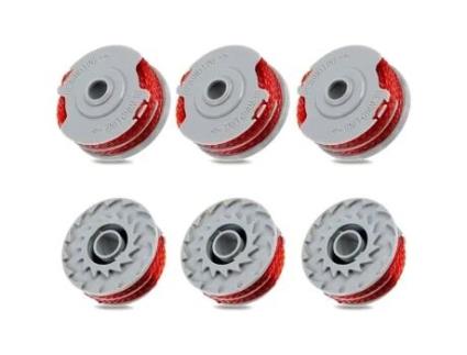 6 Carretéis de Linha para Flymo Fly021 513937190 Aparador de Cordas Carretel Duplo de Nylon Padrão com Alimentação Automática Bou786 CHICHENG