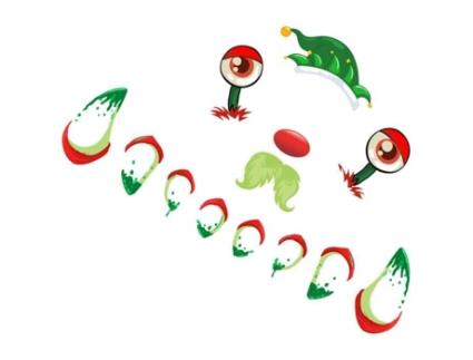 1 Conjunto Criativo Decalques de Parede de Natal Adesivos Adesivos Pequenos Suprimentos ETEREAUTY