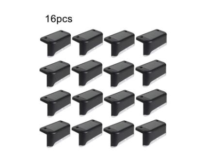Lâmpada Solar de Jardim Iluminação Led Externa Segurança Ip65 À Prova D'Água SURENHAP Escada Abs Pvc Preto