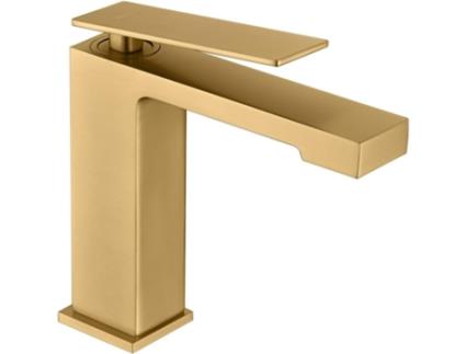 Torneira Misturadora de Lavatório Monocomando em Latão Dourado Escovado MICE COLLECTION