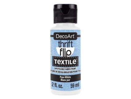 Tinta P/Tecido DECOART Thrift Flip Branco 59Ml Dtfp101-30