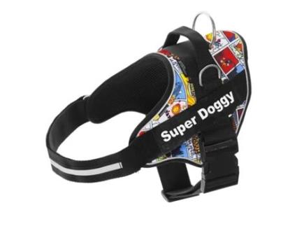 Arnês Personalizado para Cães com Estampa Comic SUPER DOGGY