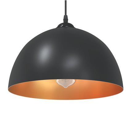 vidaXL Candeeiros suspensos 2 pcs altura ajustável E27 preto Ø 30 cm