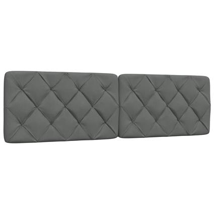 vidaXL Almofadão de cabeceira 180 cm tecido cinzento-escuro