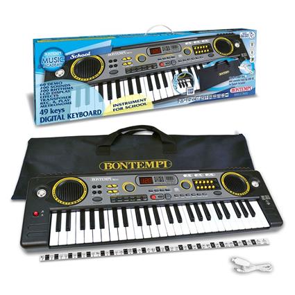 Teclado digital de 49 teclas com estojo