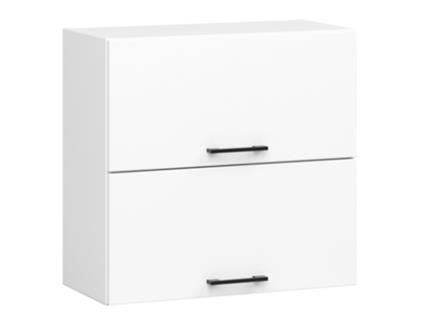 AKORD W60 OLIWIA Armário de parede de cozinha branco 60 cm portas dobráveis 2 portas Branco fosco 2 prateleiras 60x30x58 cm AKORD FURNITURE FACTORY