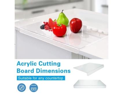 Tábua de Corte Acrílica Tábua de Corte Tábua de Corte Transparente com Borda Cozinha para Cozinha Bar MOOHOP