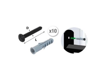 Parafusos Desenroscáveis Buchas Torbel 8X60 Mm Preto Caixa com 10 629850 TORBEL INDUSTRIE