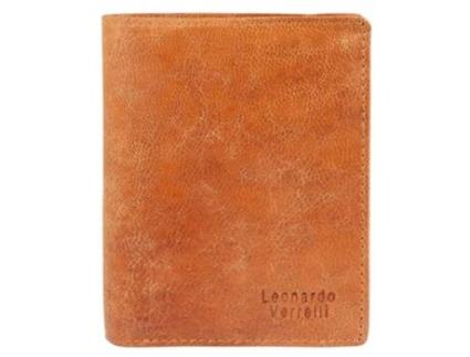 Carteira Fólio de Homem LEONARDO VERRELLI Pele Castanho