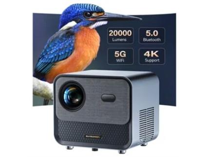 Projetor Sw30 Focagem Automática 1080P Nativo Suporte 4K Ecrã 220 Polegadas Bluetooth 5.0 12000 Lúmens Sistema Smart Tv Correção Keystone SUREWHEEL