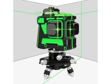 Cara Laser Nível 12 Linhas 3D Autonivelante 360 Super Poderoso Linha de Feixe de Laser Verde Cruz Horizontal OUTAD