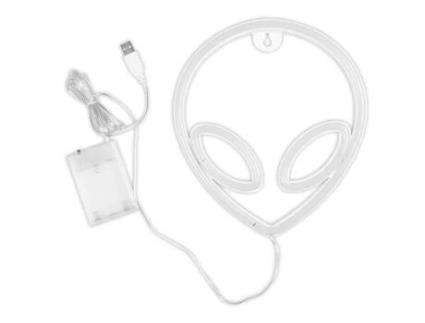 Luz Neon Noturna Alien Et Lâmpada Led Que Brilha no Escuro Usb para Decoração de Parede de Quarto Arte Rosa Quente DIERCOSY
