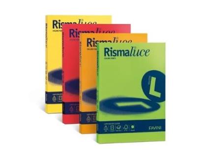 Papel FAVINI Rismaluce para impressora jato de tinta A4 210X297 Mm 125 folhas amarelo