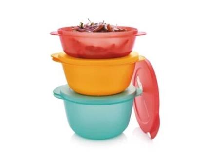 Conjunto 3 Caixas 800Ml 1 3L 1 8L Cristalwave TUPPERWARE