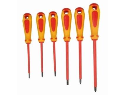 Conjunto de Chaves de Fenda Ztbj6 Slotted e Pozidriv Vde Normas Nf Iso 5749 e Iec 60900 SAM