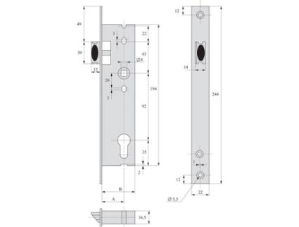 Fechadura Retorno 1 Ponto com Chave 39 Mm Stremler 2241.39.0 ASSA ABLOY