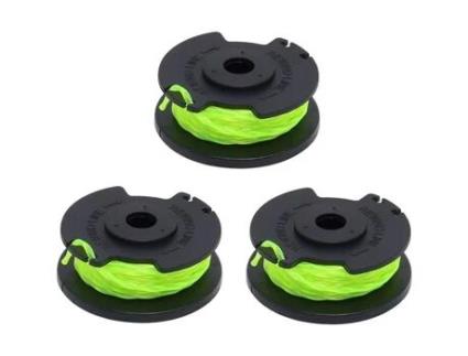 Conjunto de 3 Carretéis de Linha de Reposição para Cortador de Escova Ryobi Rac143 Rlt36B33 e Ry36Lt33A 0 2 Mm 6 1 M AQSACOKIYA