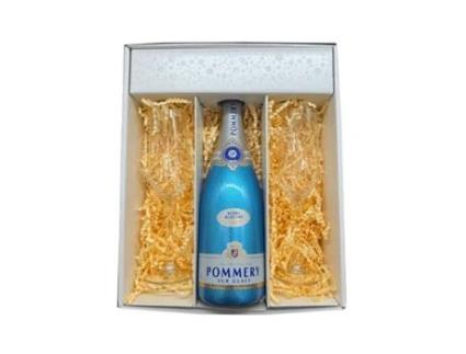 White Box: POMMERY – Blue Sky And 2 “Square” Flutes