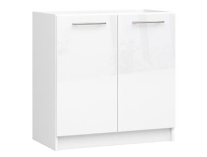 Armário de cozinha para pia AKORD S80 sistema OLIWIA Branco 80 cm 2 portas Branco Brilhante 1 prateleira 80x46x82 cm AKORD FURNITURE FACTORY