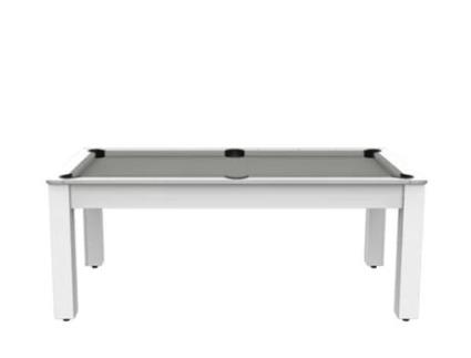DE FAUGÈRES Mesa de Bilhar Arizona de 7 Pernas Convertível em Mesa de Jantar para 8 Pessoas Branco