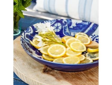 Saladeira COSTA NOVA Lisboa Azul e Branco 34cm