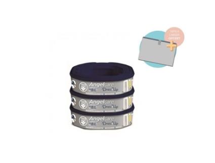 Conjunto de 3 Recargas Angelcare Dress Up Trocador de Viagem Gratuito ANGEL CARE