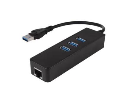 Hub Usb3.0 Rj45 Usb 3.0 a 1000Mbps Gigabit Rj45 Adaptador Ethernet 3 Portas Usb3.0 Hub Rede com Fio WOSHITE