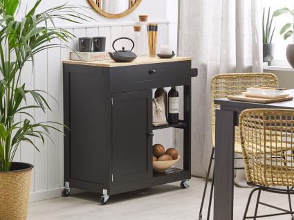 Carrinho de cozinha preto TRAPANI