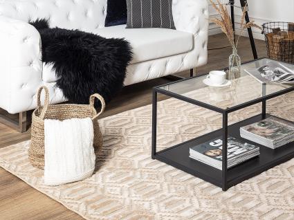 Tapete em viscose 160 x 230 cm creme ADATEPE