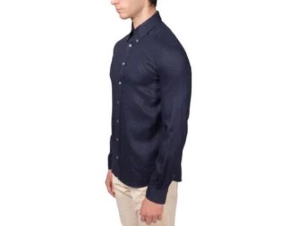 T-Shirt Ultrafina de Homem BROOKS BROTHERS Mens Button Down Linho Azul (S)