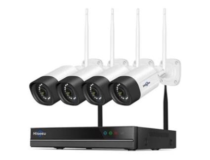 Sistema de Câmaras de Segurança Wifi HISEEU Nvr de 10 Canais Vídeo Hd de 5 Mp 24/7 Time Record Visão Noturna Colorida Detecção de Movimento Humano