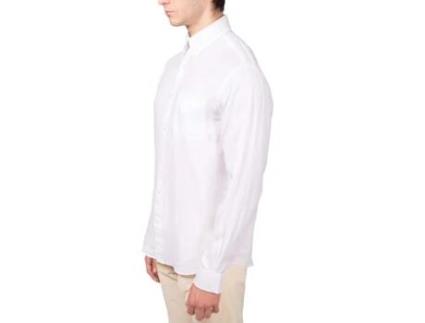 T-Shirt de Homem BROOKS BROTHERS Mens Button Down Linho Branco (S)