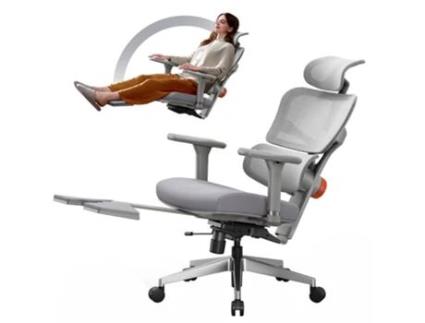 Cadeira ergonómica NEWTRAL NT002 Suporte lombar adaptável Apoio de cabeça ajustável do apoio de braço Cinzento