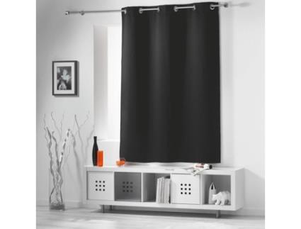 Cortina Blackout 140 X Alt.180 Cm Preto Liso EMINZA