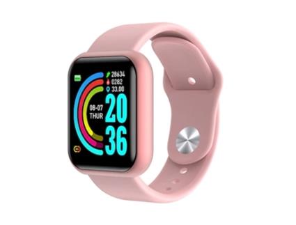 Relógio IWEAR M8 Smart & Fit com Full Touch 1.3'' Ips Media Control / Hr / Pressão Arterial / Social Rosa