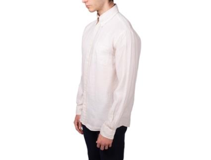T-Shirt de Homem BROOKS BROTHERS Mens Button Down Linho Bege (S)
