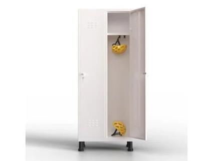 Cacifo Metálico de 2 Portas 180X65X40 Cm para a Sua Oficina Ou Escritório Cacifo Metálico com Fechadura Branco TWINTHINK