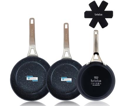 Frigideira briebe black titanium 18-20-24 cm