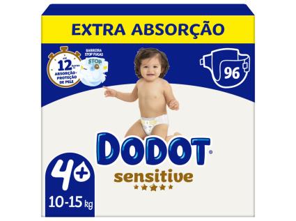 Fraldas Extra Dodot Sensitive Box T4 10-15kg 96 Un