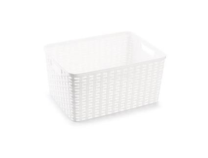 Cesta rattan 38x28 cm blanca