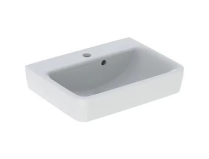 GEBERIT Renova Plan, pia de bancada, 50x38 cm, 1 furo para torneira, com transbordamento, 501719