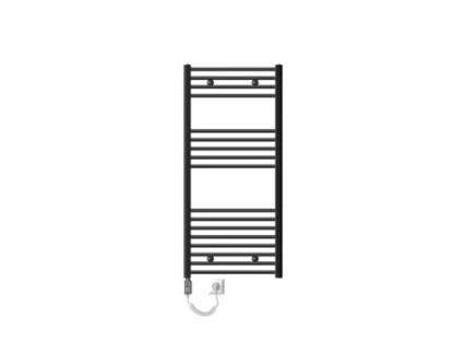 Radiador Eléctrico de Casa de Banho com Barra de Aquecimento 1200W 600X1200 Mm Antracite Recto LUXEBATH