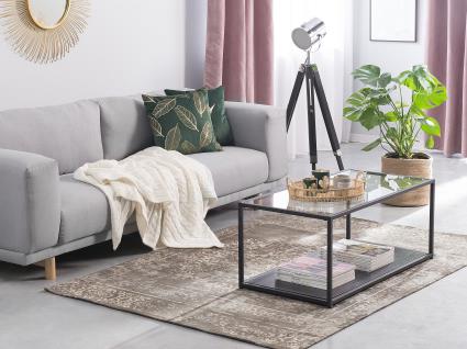 Tapete de algodão 160 x 230 cm taupe BEYKOZ