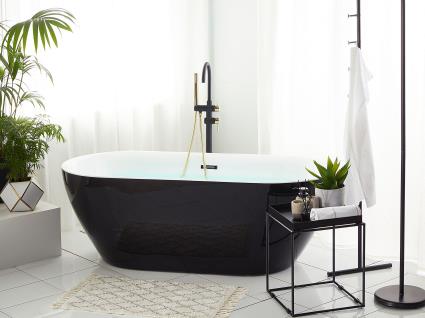 Banheira autónoma oval 150 cm em preto CARRERA