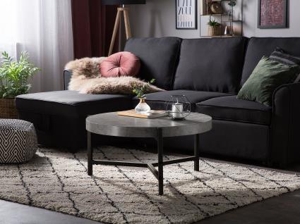 Mesa de centro efeito betão Ø 70 cm BONITA