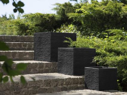 Vaso decorativo para plantas 40 x 40 x 38 cm preto PAROS