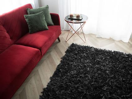 Tapete de pele genuína 140 x 200 cm preto MUT