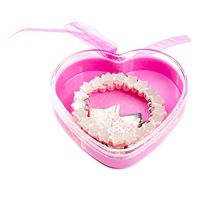 ACCESSORIOS EN CAJITA CON FORMA DE CORAZÓN coffret 5 pz